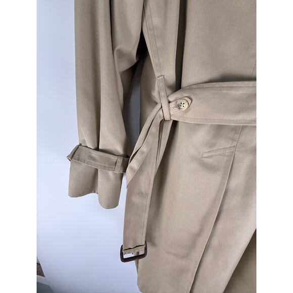 Nordstrom Trench Coat Mens 36S Vintage Hong Kong Travel Workwear Office Travel - Picture 5 of 8